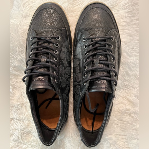 Coach Porter Lo Top Leather Signature Logo Sneakers - Picture 3 of 12